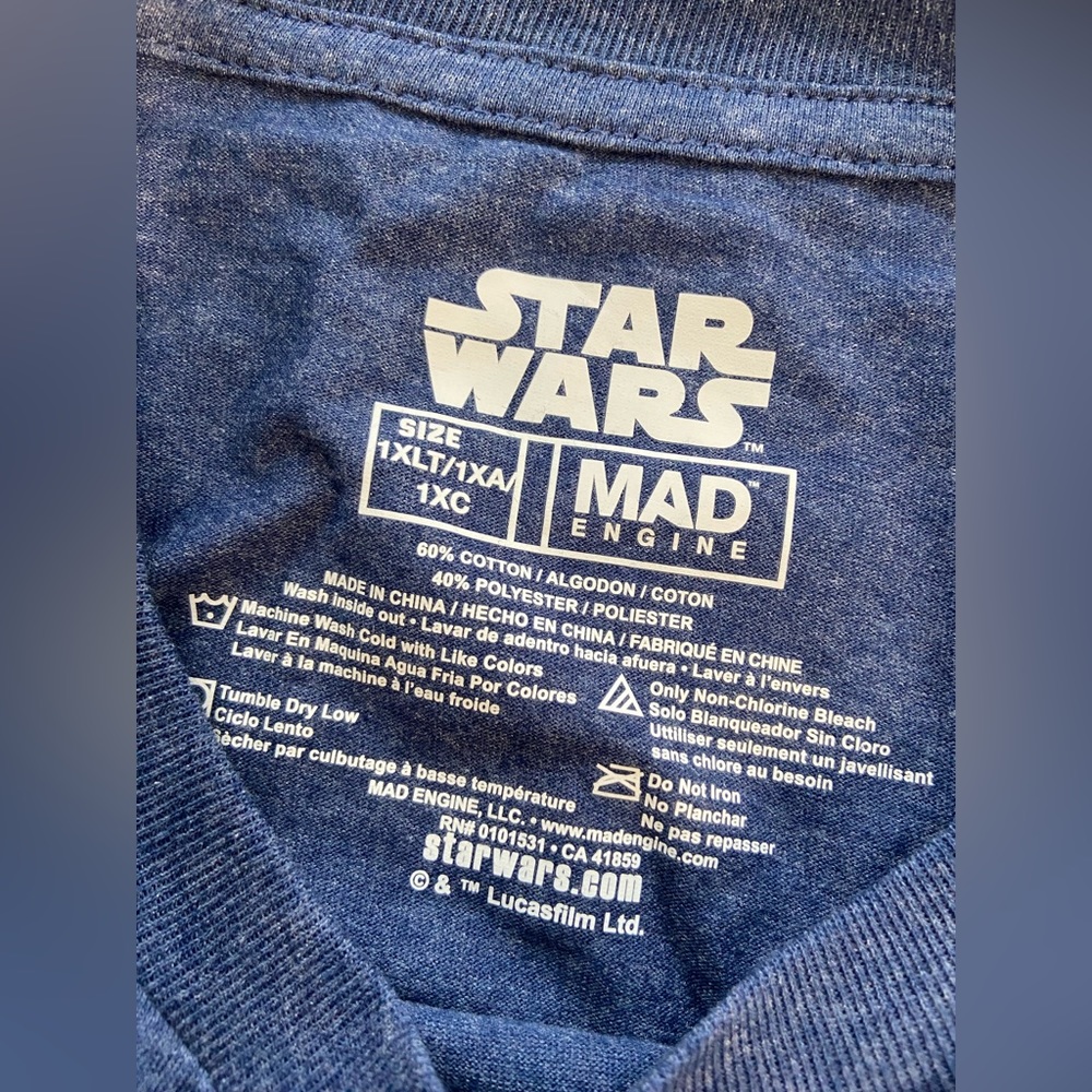 Men’s tshirt size 1XLT, no tags but not worn, Star Wars - Picture 3 of 3